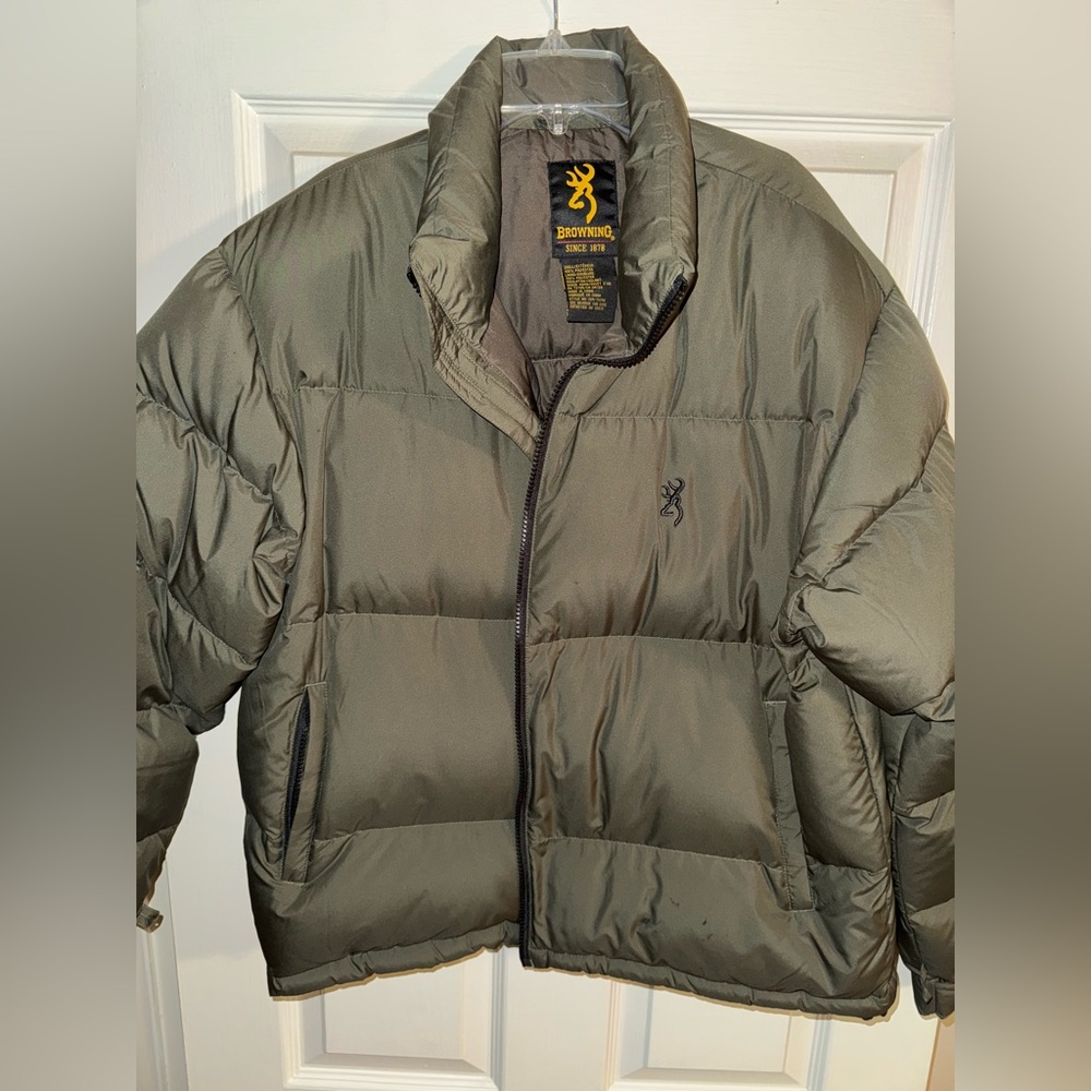 Browning Outerwear with Emblem- Moss Green